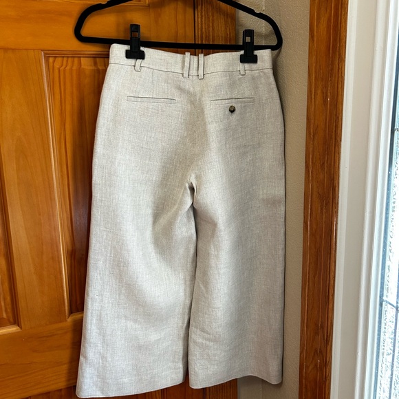 J.Crew linen wide leg capris - Picture 2 of 8